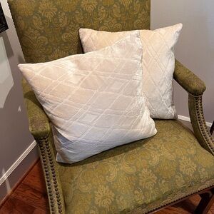 2 Down Cream Accent Pillows